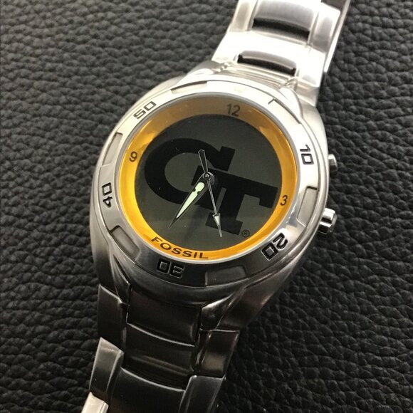 Georgia Tech Yellow Jackets NCAA Stainless-Steel Kaleido Watch by Fossil NEW